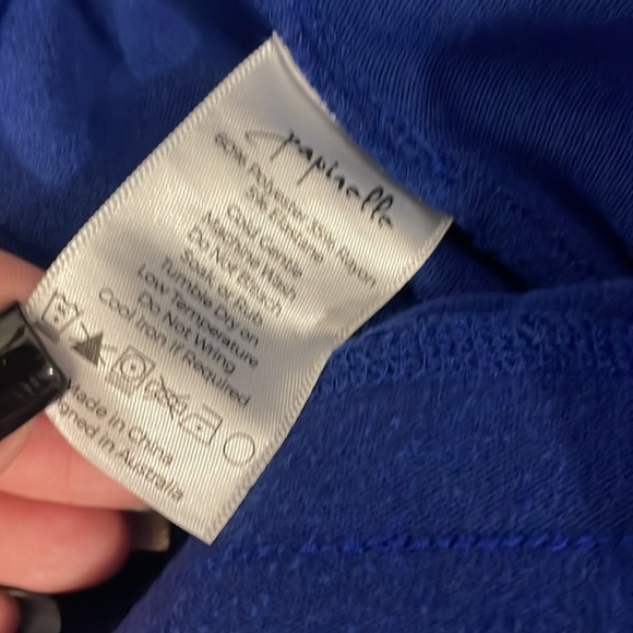 Papinelle Jogger Sweatpants Women's Blue Drawstrings Pockets Cotton M - Picture 4 of 5